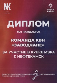 Нефазовцы – призёры Кубка мэра
